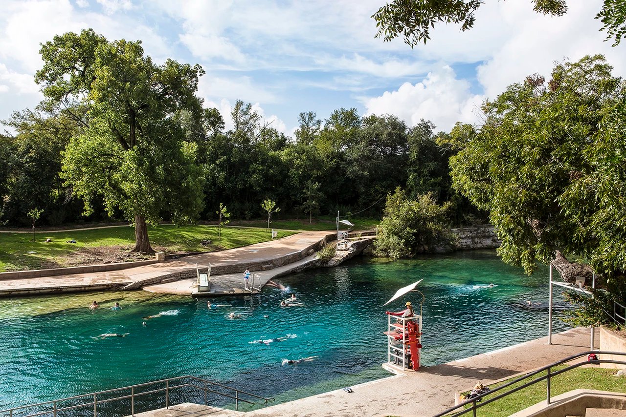 Barton Springs Pool A Texas Springfed Swimming Hole