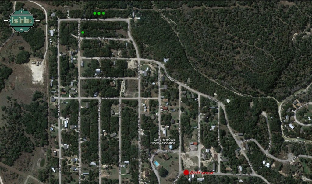 Aerial of Section A Texas Tiny Homes