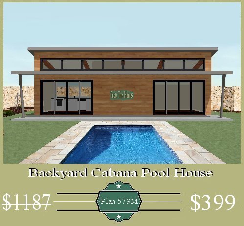 Backyard Cabana House Plans, Backyard Guest House Plans, Pool Party Houses, Cabana Houses, Texas Tiny Homes, Tiny Homes Texas, Modern Farm House Plans 